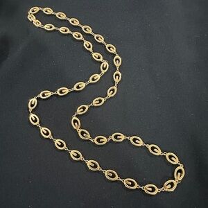 Givenchy Gold-Tone Oval Link Long Necklace